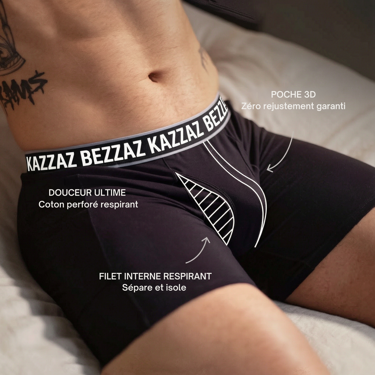 Boxers KAZZAZ 3D™ 3 achetés + 3 offerts