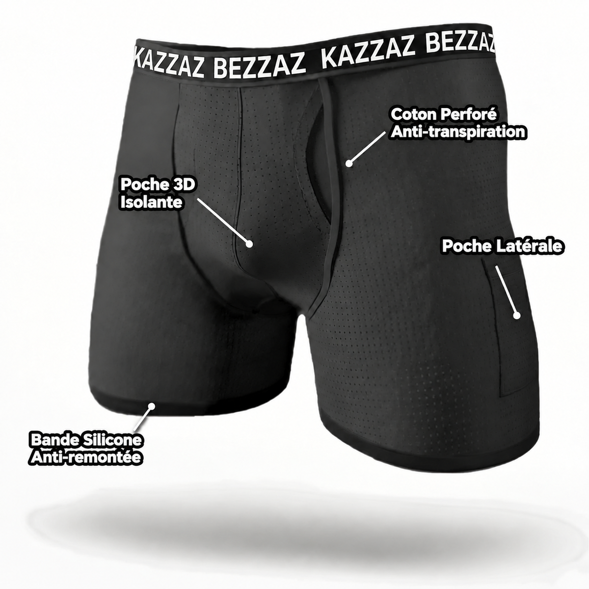 Boxers KAZZAZ 3D™ 3 achetés + 3 offerts